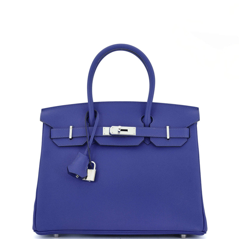 Hermes Birkin Handbag Bleu Electrique