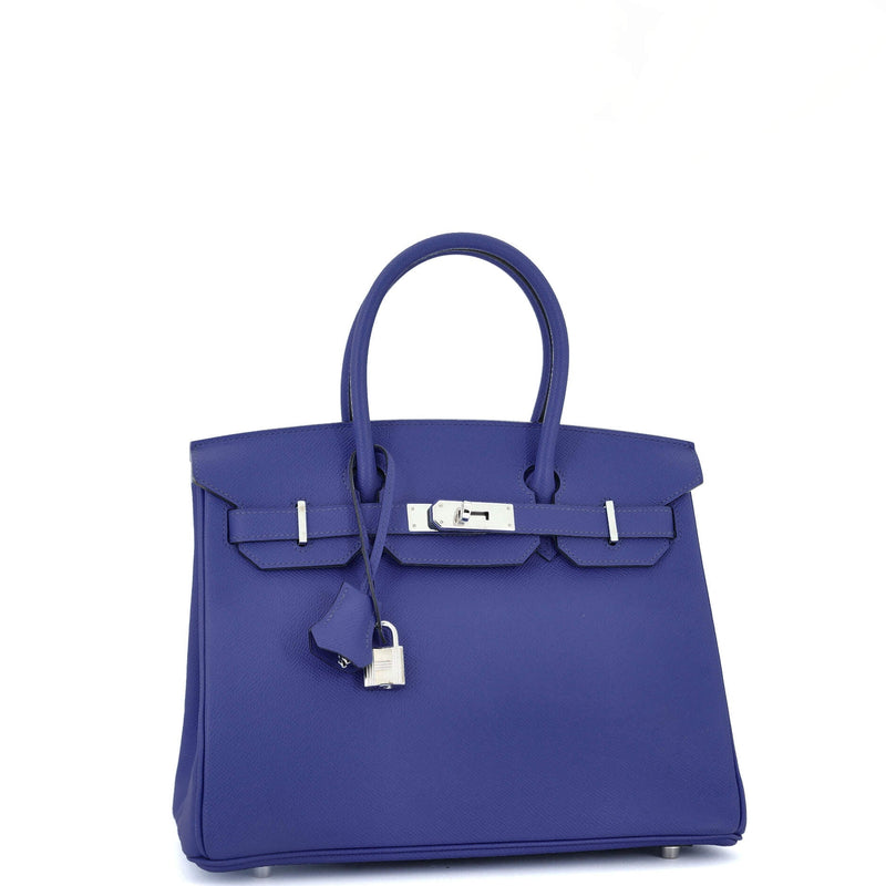 Hermes Birkin Handbag Bleu Electrique