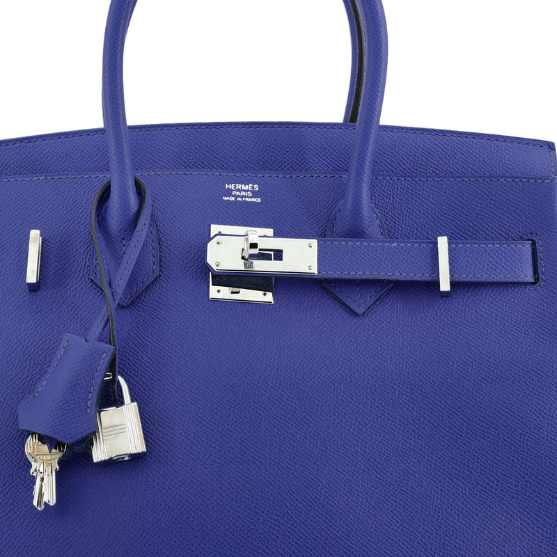Hermes Birkin Handbag Bleu Electrique