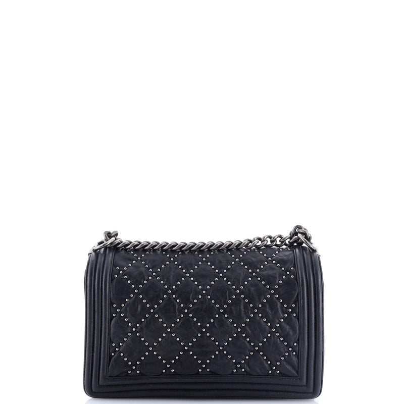 Chanel Boy Flap Bag Studded Quilted