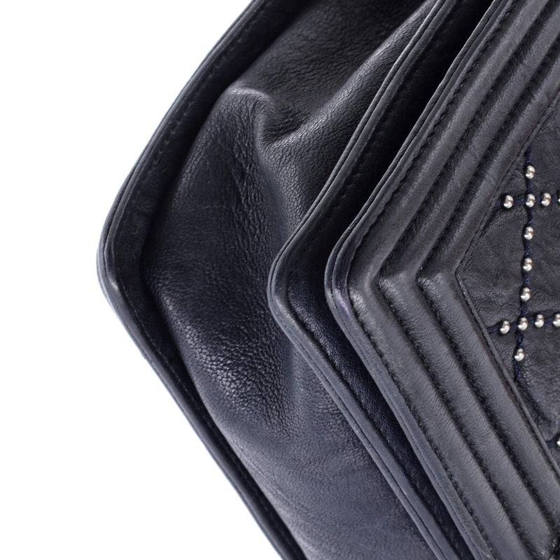 Chanel Boy Flap Bag Studded Quilted