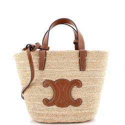 Celine Classic Panier Basket Tote Raffia