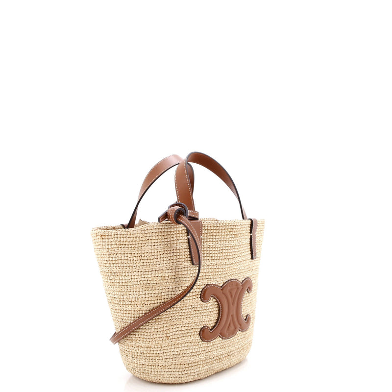 Celine Classic Panier Basket Tote Raffia