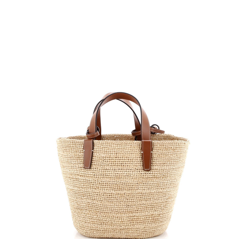 Celine Classic Panier Basket Tote Raffia