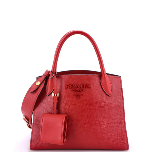 Prada Monochrome Tote Saffiano With City