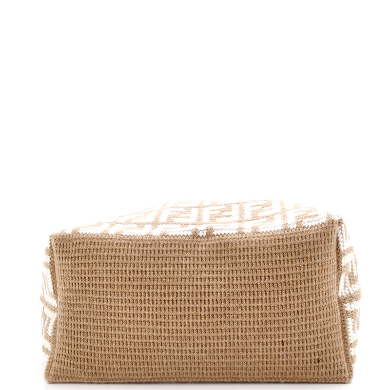 Fendi Shopper Tote Zucca Crochet
