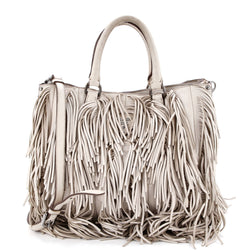 Prada Convertible Fringe Tote Studded