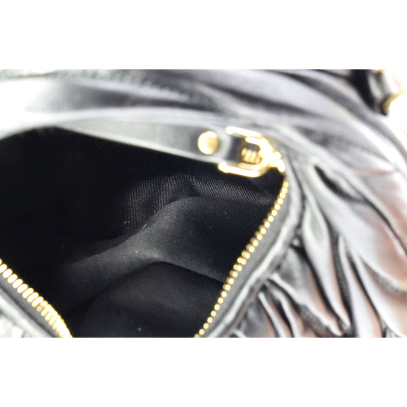 Miu Wander Hobo Matelasse Leather Mini