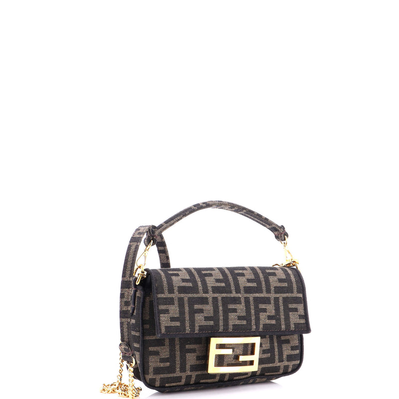 Fendi Baguette Nm Bag Zucca Canvas Mini