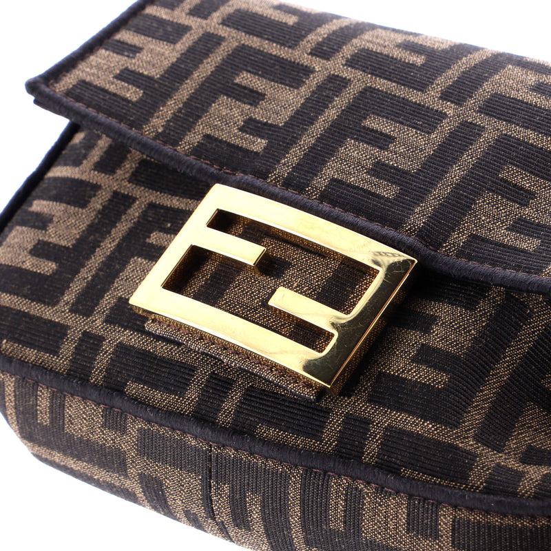 Fendi Baguette Nm Bag Zucca Canvas Mini
