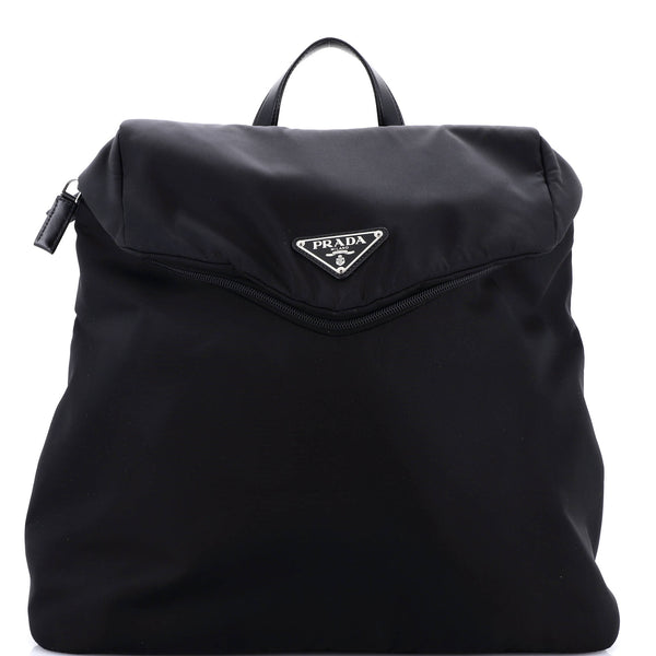 Prada Zipped Triangle Flap Backpack Re-