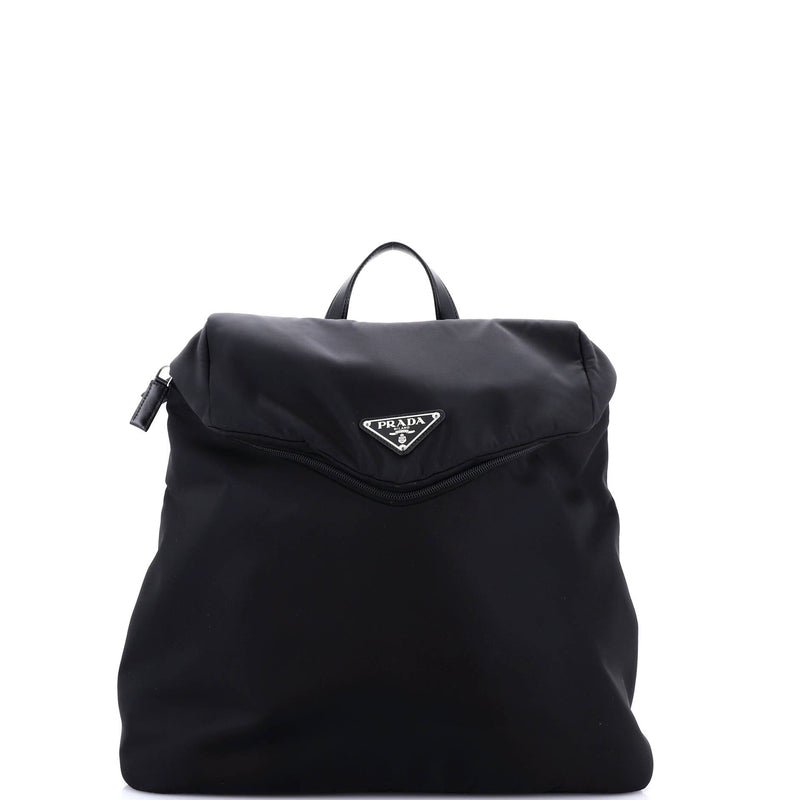 Prada Zipped Triangle Flap Backpack Re-