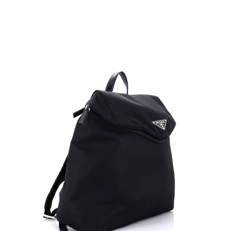 Prada Zipped Triangle Flap Backpack Re-
