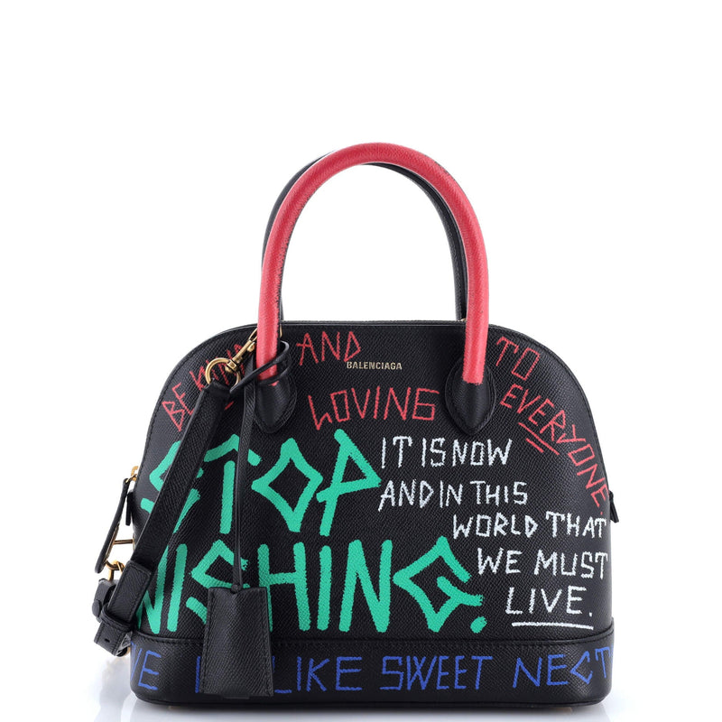 Balenciaga Graffiti Ville Bag Leather