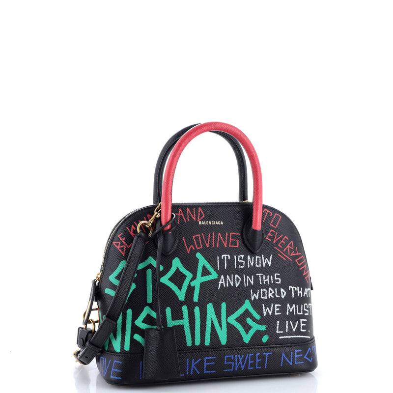 Balenciaga Graffiti Ville Bag Leather