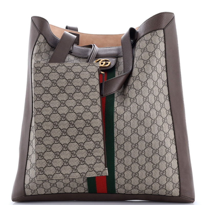 Gucci Ophidia Soft Open Tote Gg Coated