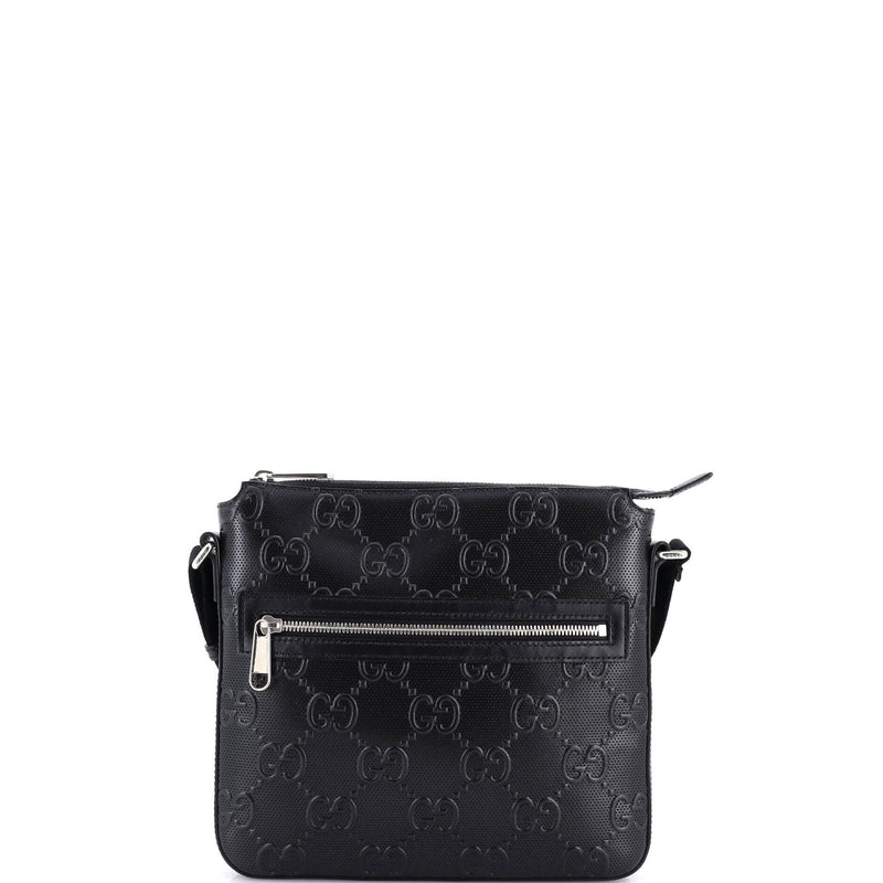 Gucci Front Zip Messenger Gg Embossed