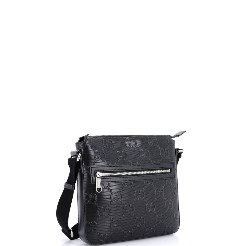 Gucci Front Zip Messenger Gg Embossed