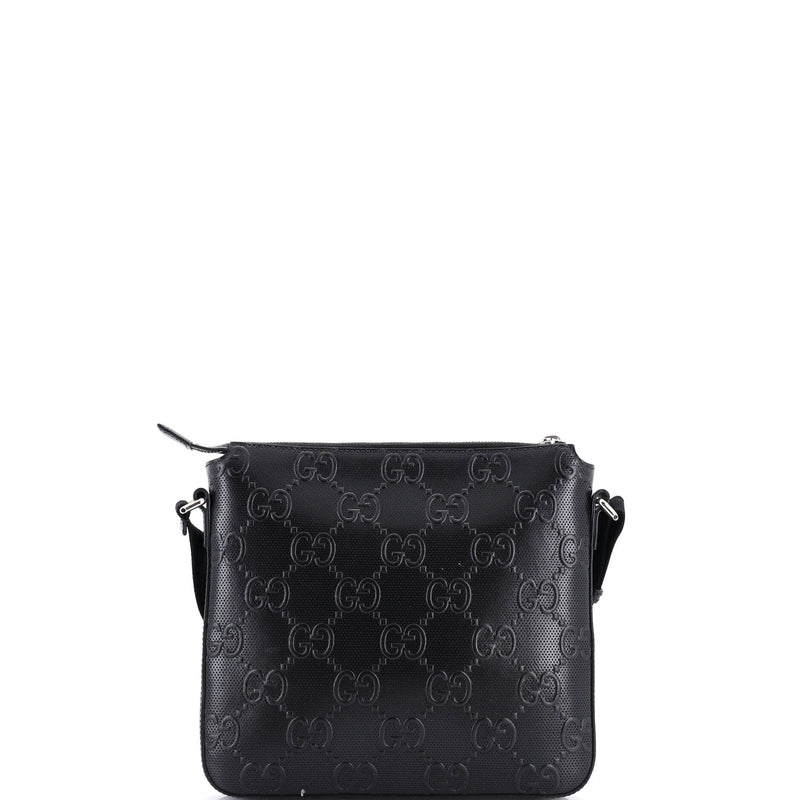 Gucci Front Zip Messenger Gg Embossed