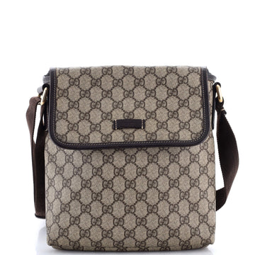 Gucci Flap Messenger Gg Coated Canvas