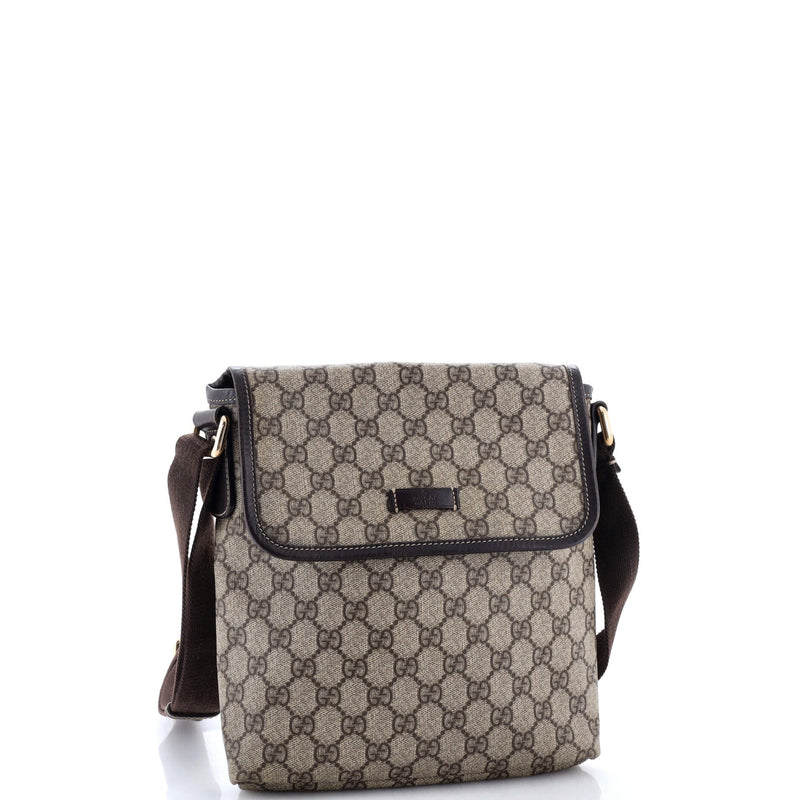 Gucci Flap Messenger Gg Coated Canvas