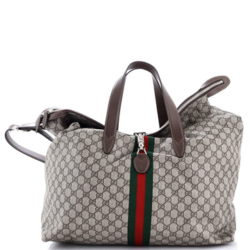 Gucci Jackie Duffle Bag Gg Coated Canvas