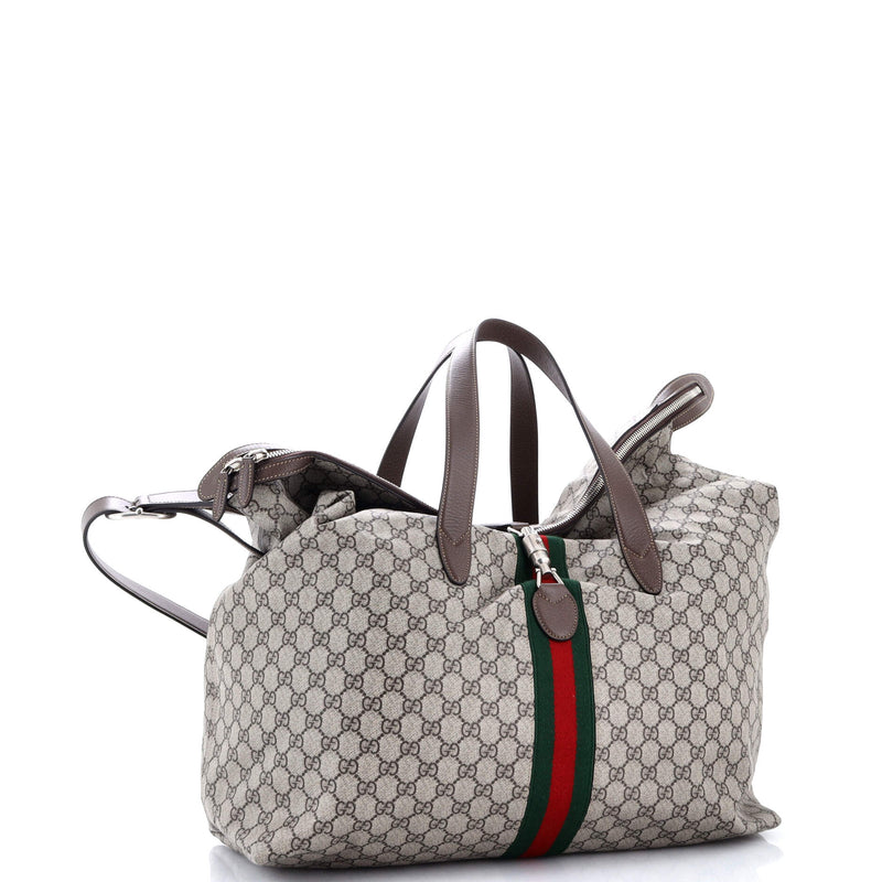 Gucci Jackie Duffle Bag Gg Coated Canvas