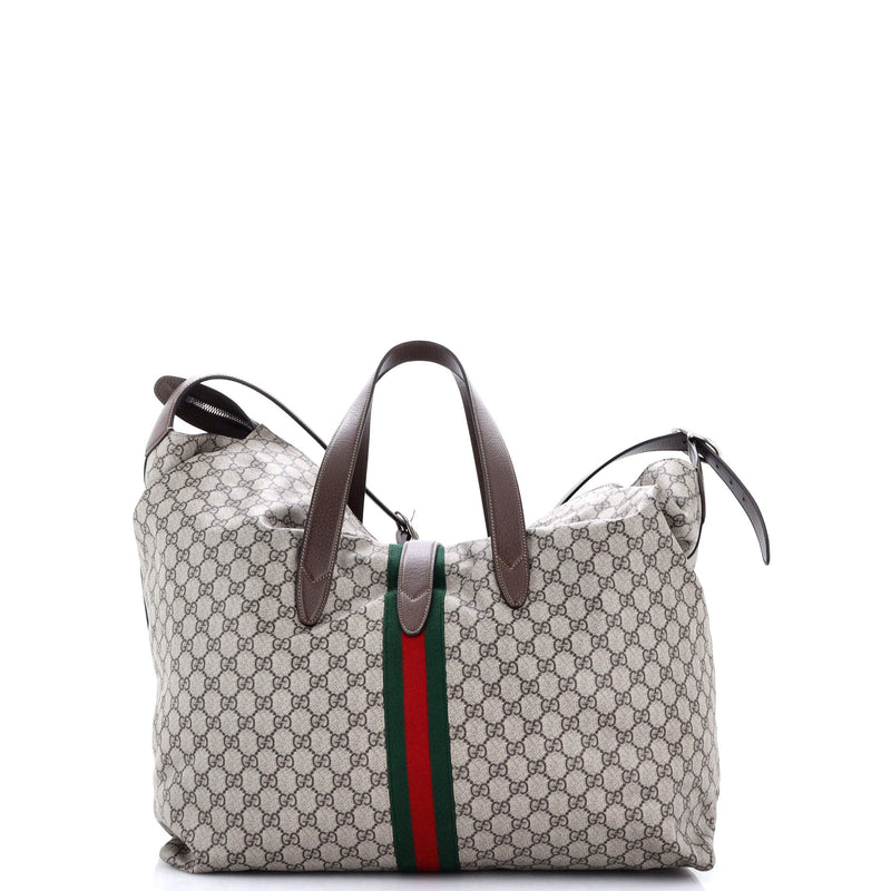Gucci Jackie Duffle Bag Gg Coated Canvas