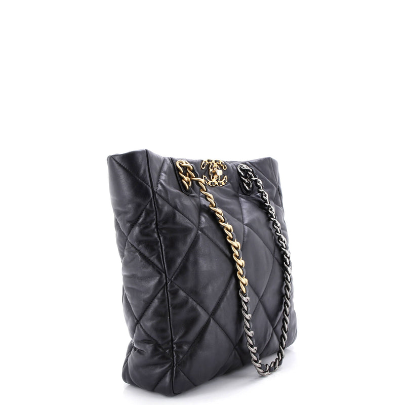 Chanel 19 Shopping Bag Quilted Leather