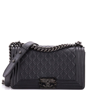 Chanel So Black Boy Flap Bag Quilted