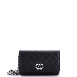 Chanel Chain Cc Wallet On Quilted Caviar