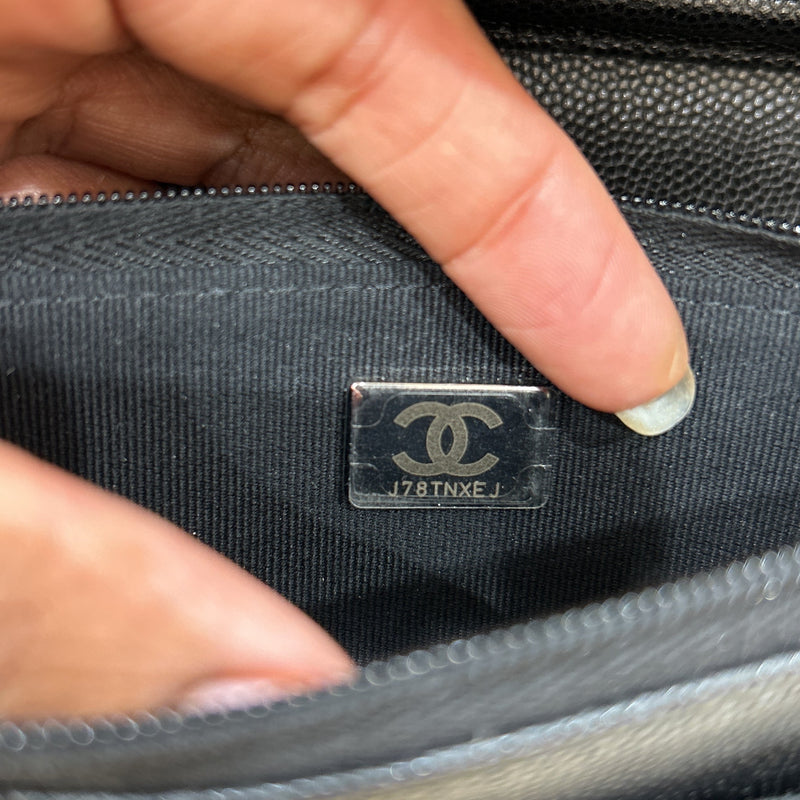 Chanel Chain Cc Wallet On Quilted Caviar