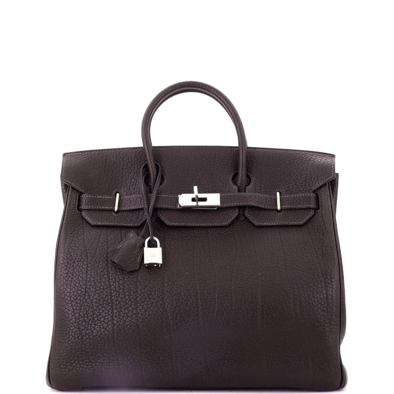 Hermes Hac Birkin Bag Ebene Fjord With