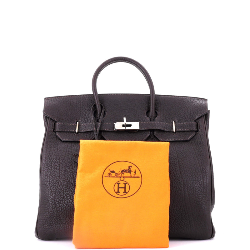 Hermes Hac Birkin Bag Ebene Fjord With