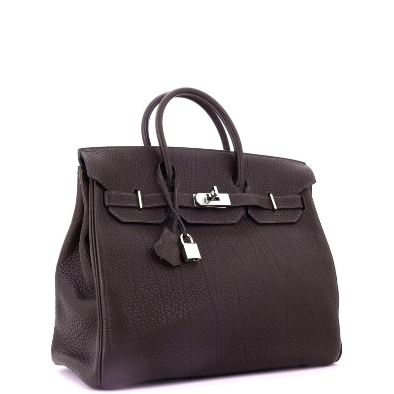 Hermes Hac Birkin Bag Ebene Fjord With