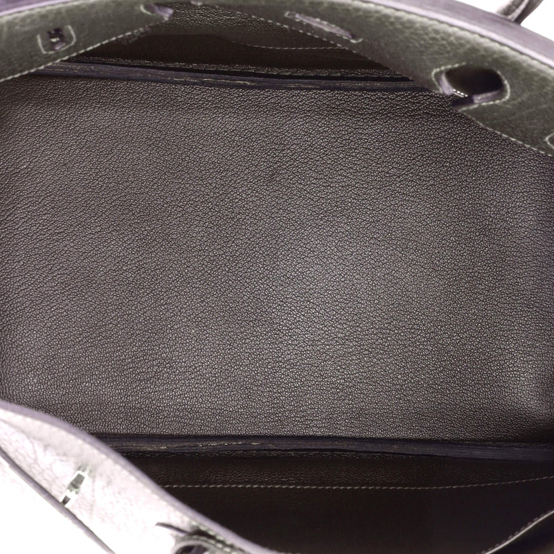 Hermes Hac Birkin Bag Ebene Fjord With