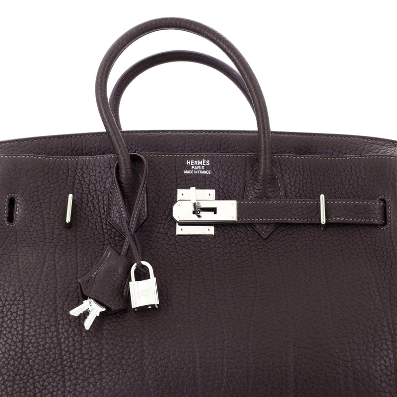 Hermes Hac Birkin Bag Ebene Fjord With