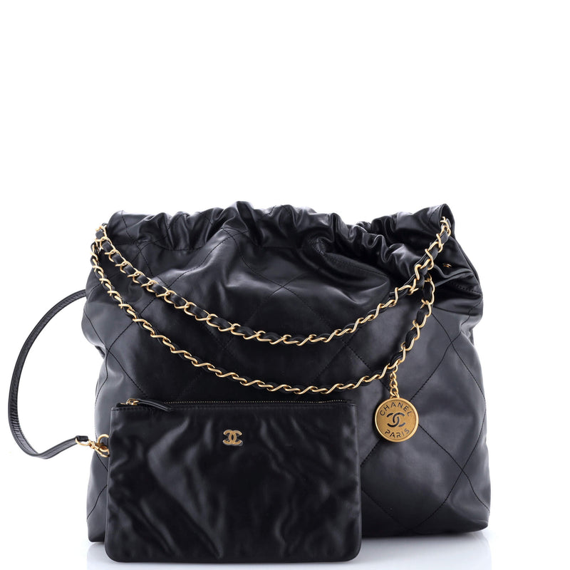 Chanel 22 Chain Hobo Quilted Calfskin