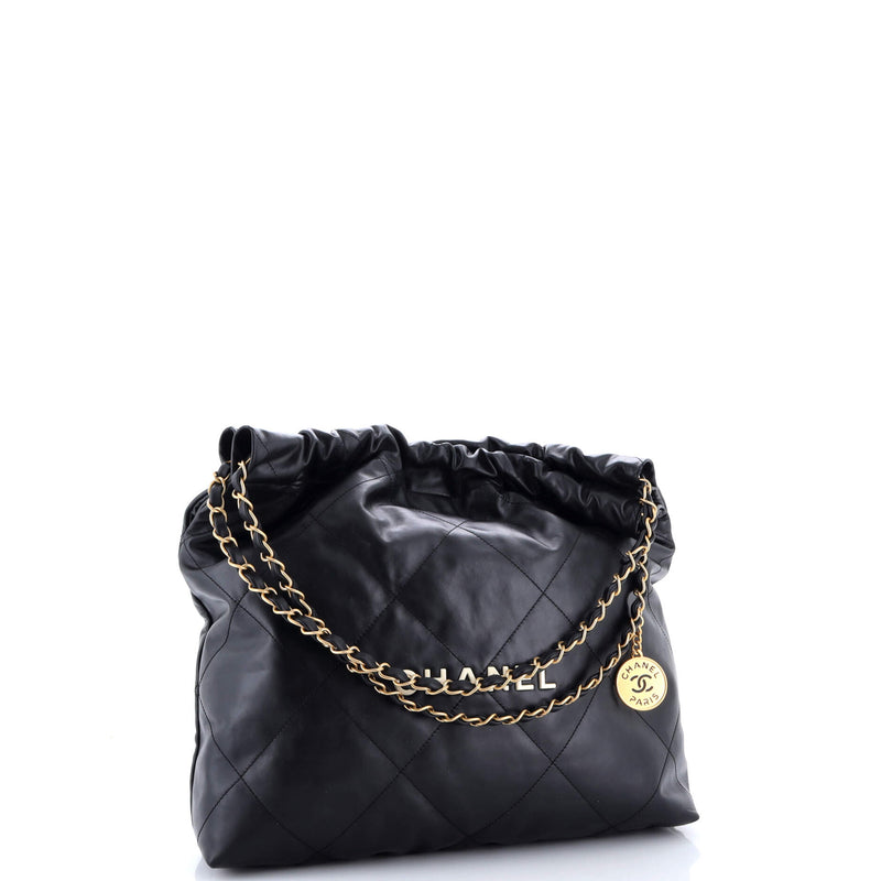 Chanel 22 Chain Hobo Quilted Calfskin