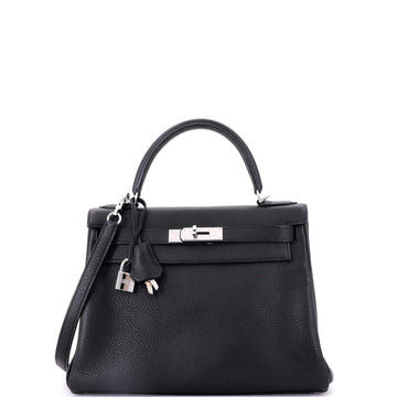 Hermes Kelly Handbag Noir Togo With