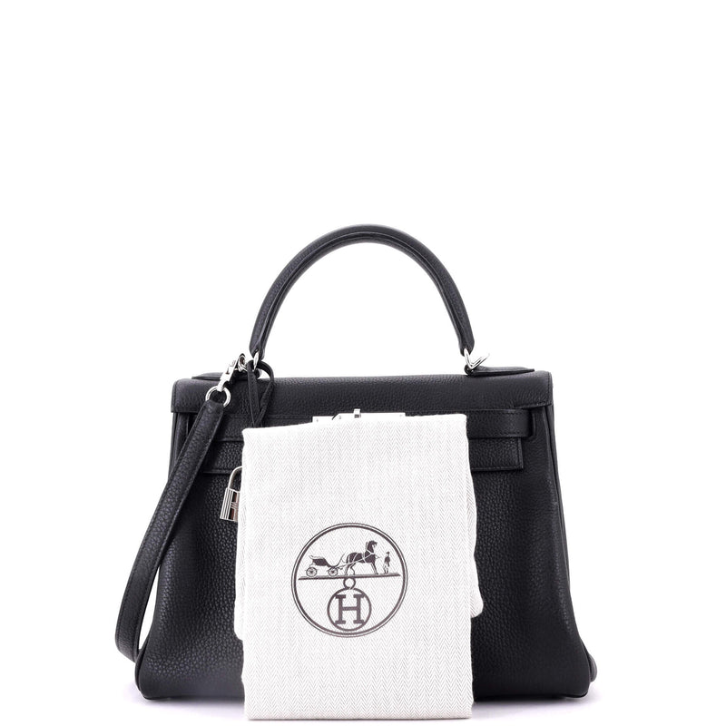 Hermes Kelly Handbag Noir Togo With