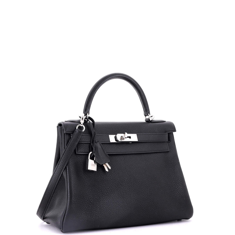 Hermes Kelly Handbag Noir Togo With