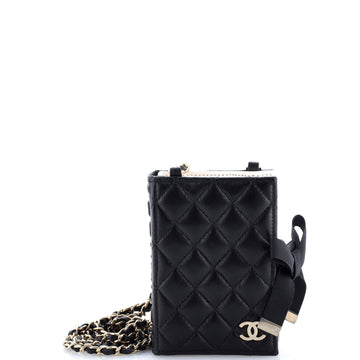 Chanel Cc Book Card Holder With Chain