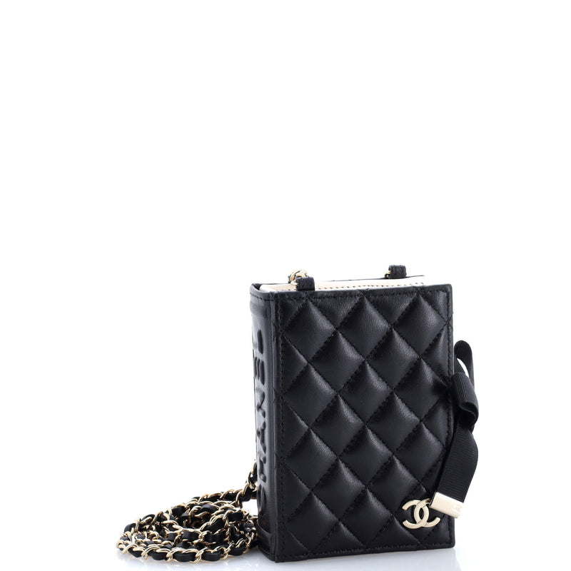 Chanel Cc Book Card Holder With Chain