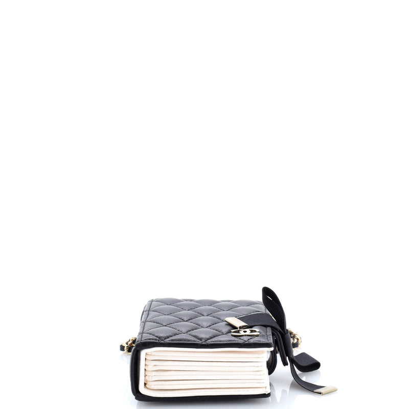 Chanel Cc Book Card Holder With Chain