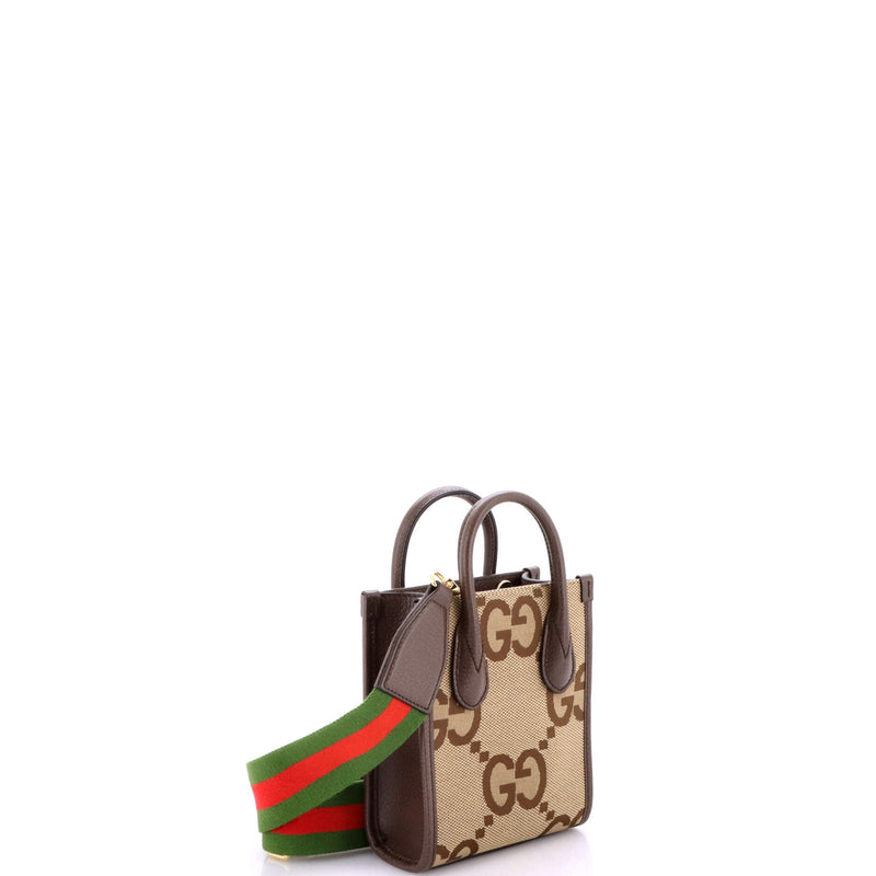 Gucci Vertical Tote Jumbo Gg Canvas Mini