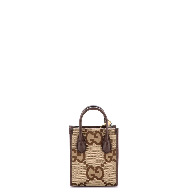 Gucci Vertical Tote Jumbo Gg Canvas Mini