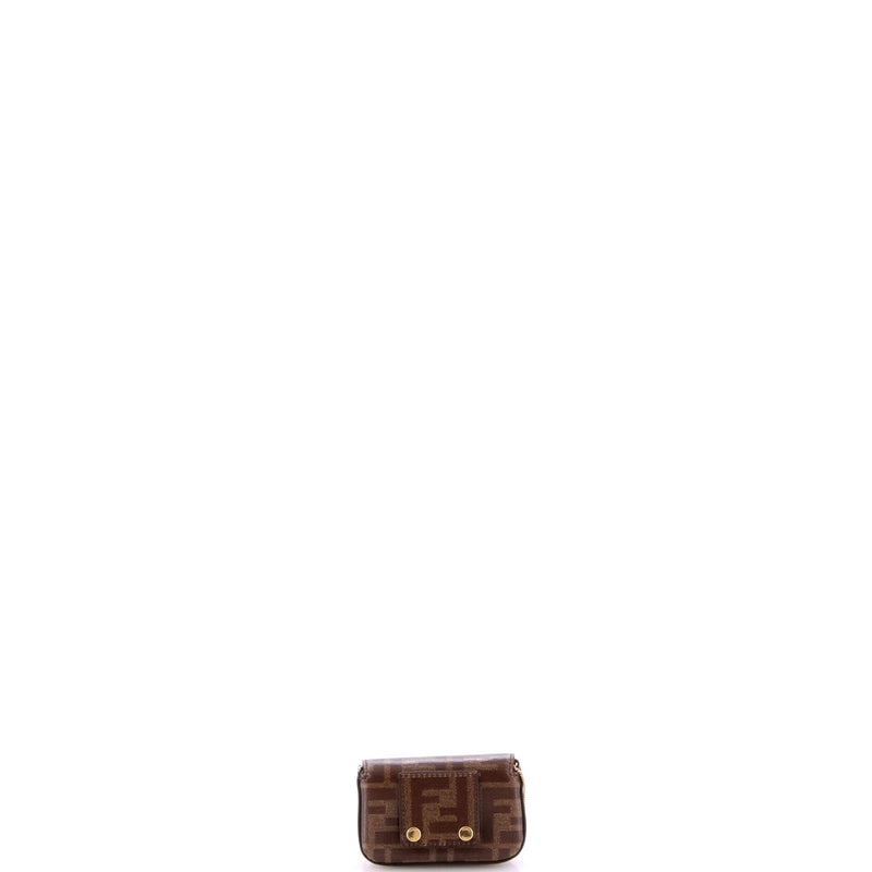 Fendi Chain Baguette Charm Bag Zucca