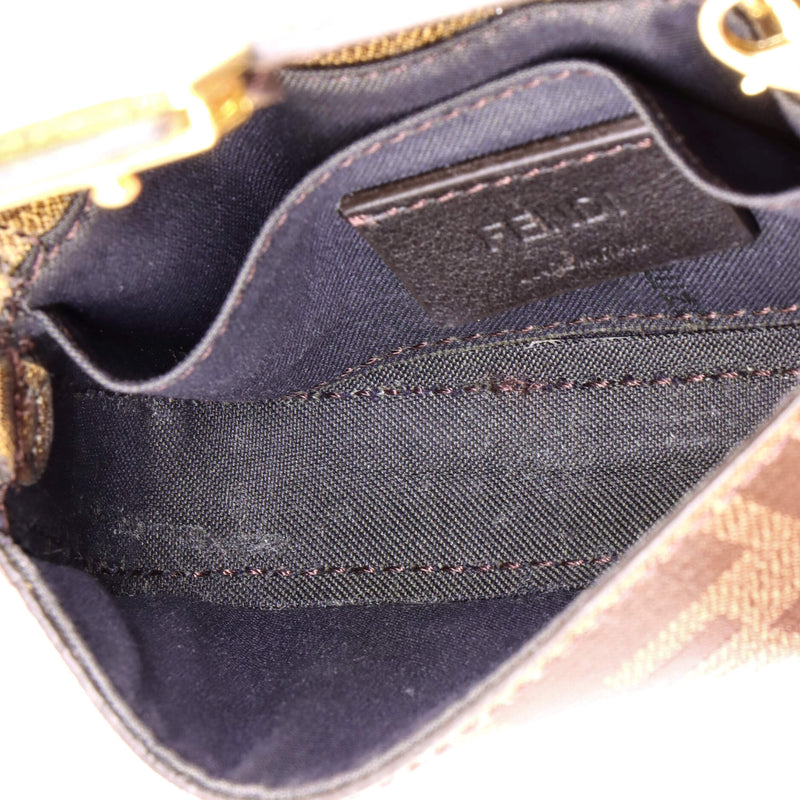 Fendi Chain Baguette Charm Bag Zucca