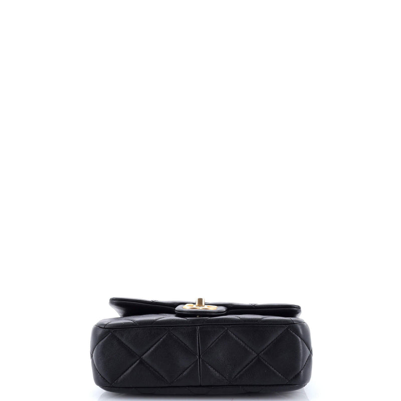 Chanel Double Cc Pearl Flap Bag Quilted